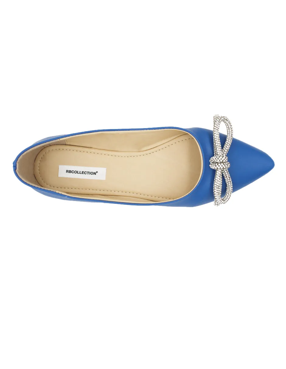 Flats puntales  Exterior Sintético Color Azul Para Mujer De RBCOLLECTION