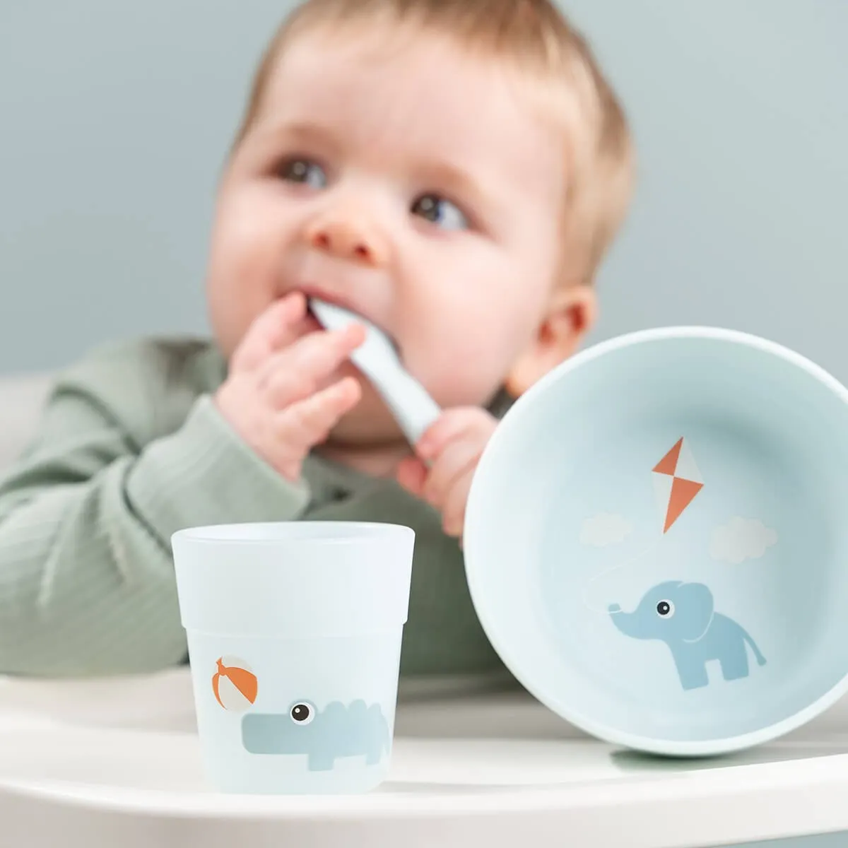 Foodie vajilla First meal Playground Blue 3 piezas · Done By Deer