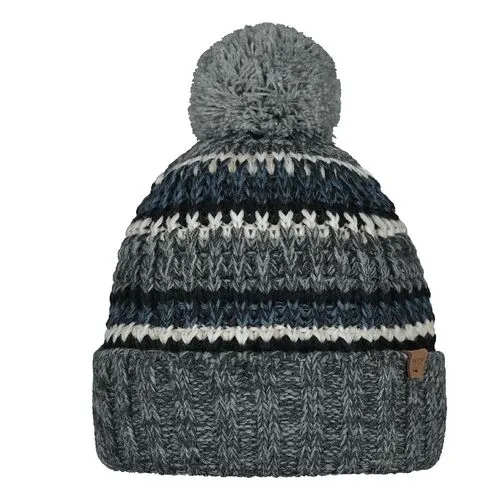 Gorro azul y gris con pompón Barts Goser