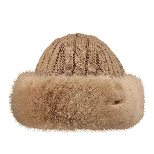 Gorro beige trenzado con pelo sintético Barts  Cable Bandhat