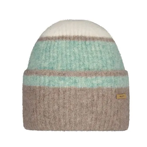 Gorro de rayas azul y marrón Barts Ounaa