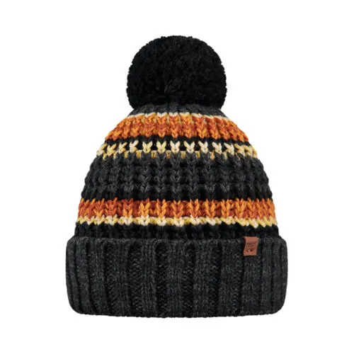 Gorro Gris de Punto Grueso con Pompón Barts Goser Beanie