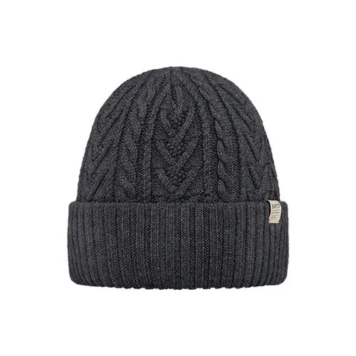 Gorro Gris Elástico Barts Pacifick Beanie Dark Heather De Punto Noruego