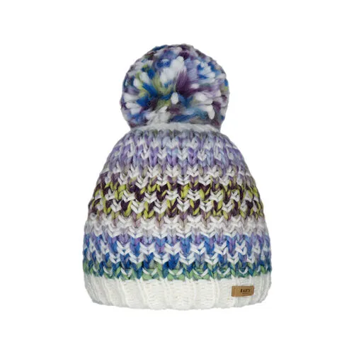 Gorro Morado Barts Nicole Beanie Purple Con Pompón Colorido De Punto Noruego