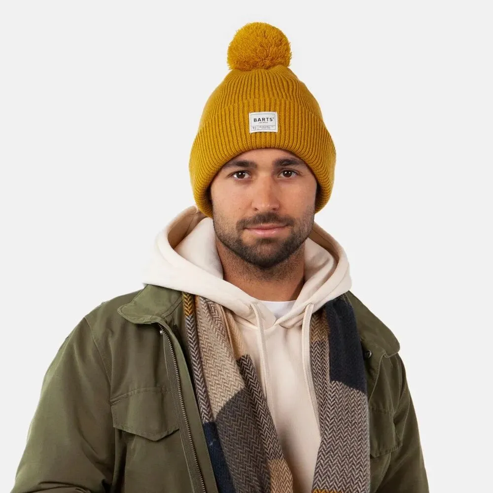 Gorro Naranja elástico con pompón Barts Arkade