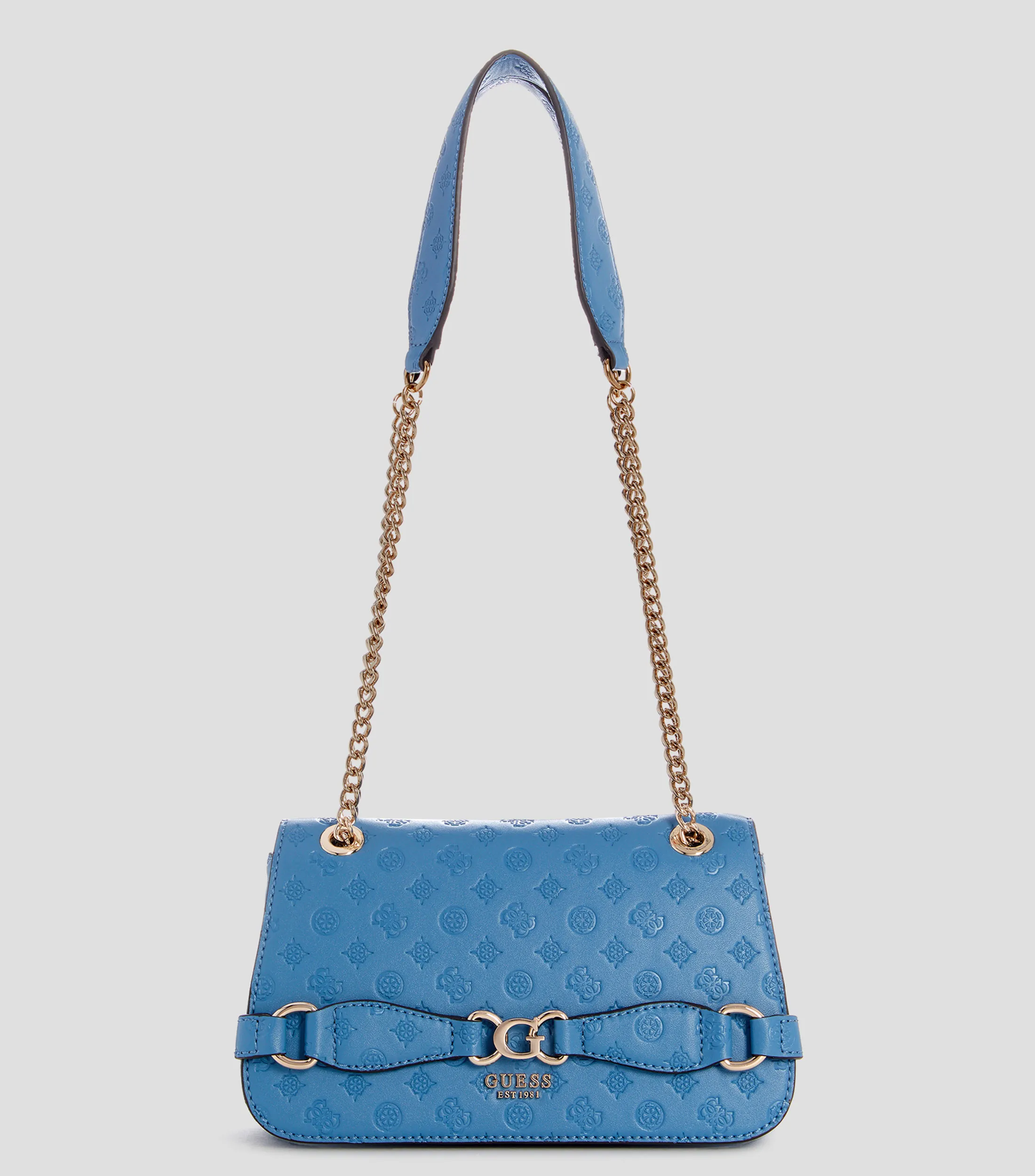 Guess Bolso crossbody azul Arlena Logo Convertible Monogram Mujer