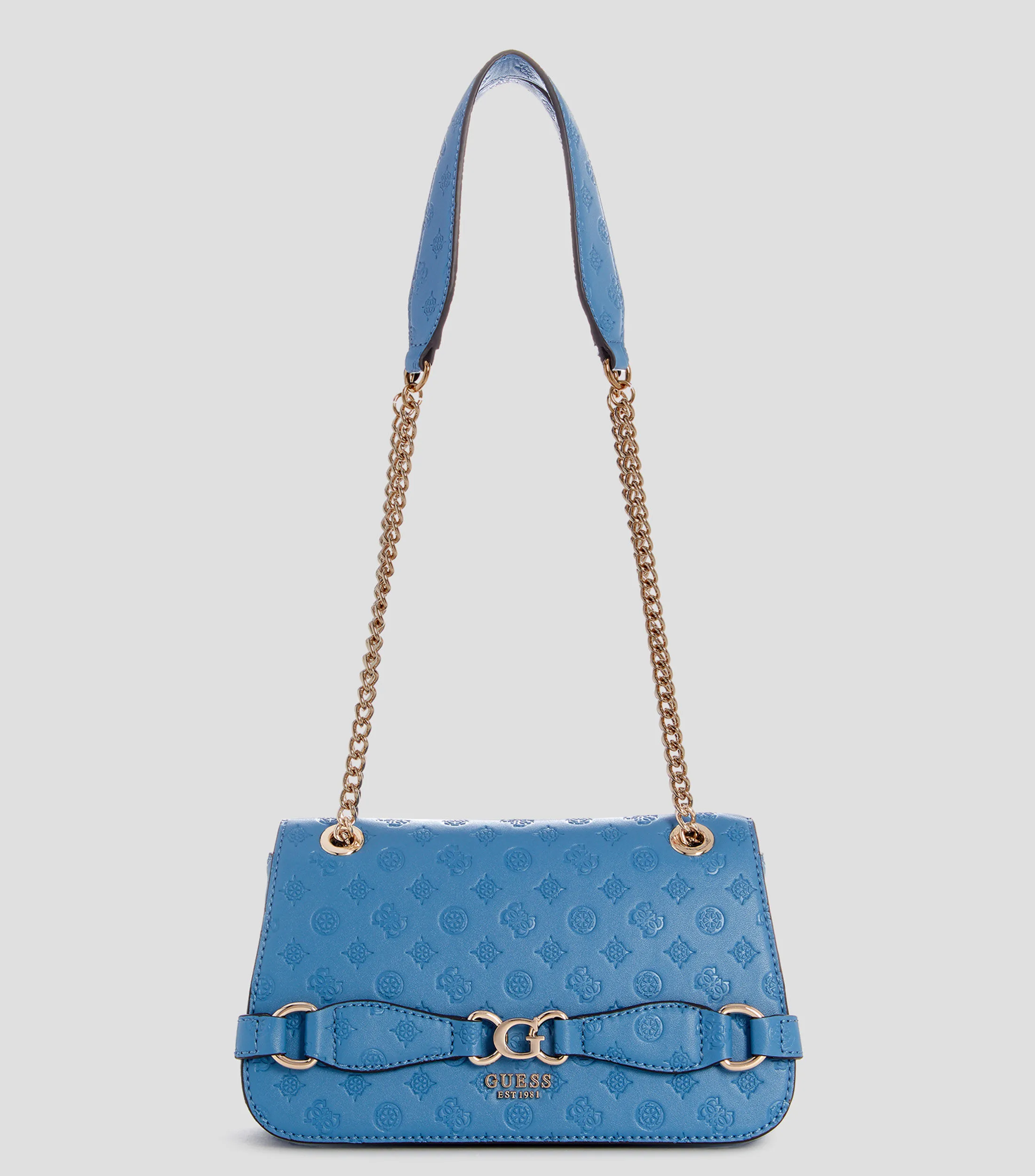 Guess Bolso crossbody azul Arlena Logo Convertible Monogram Mujer