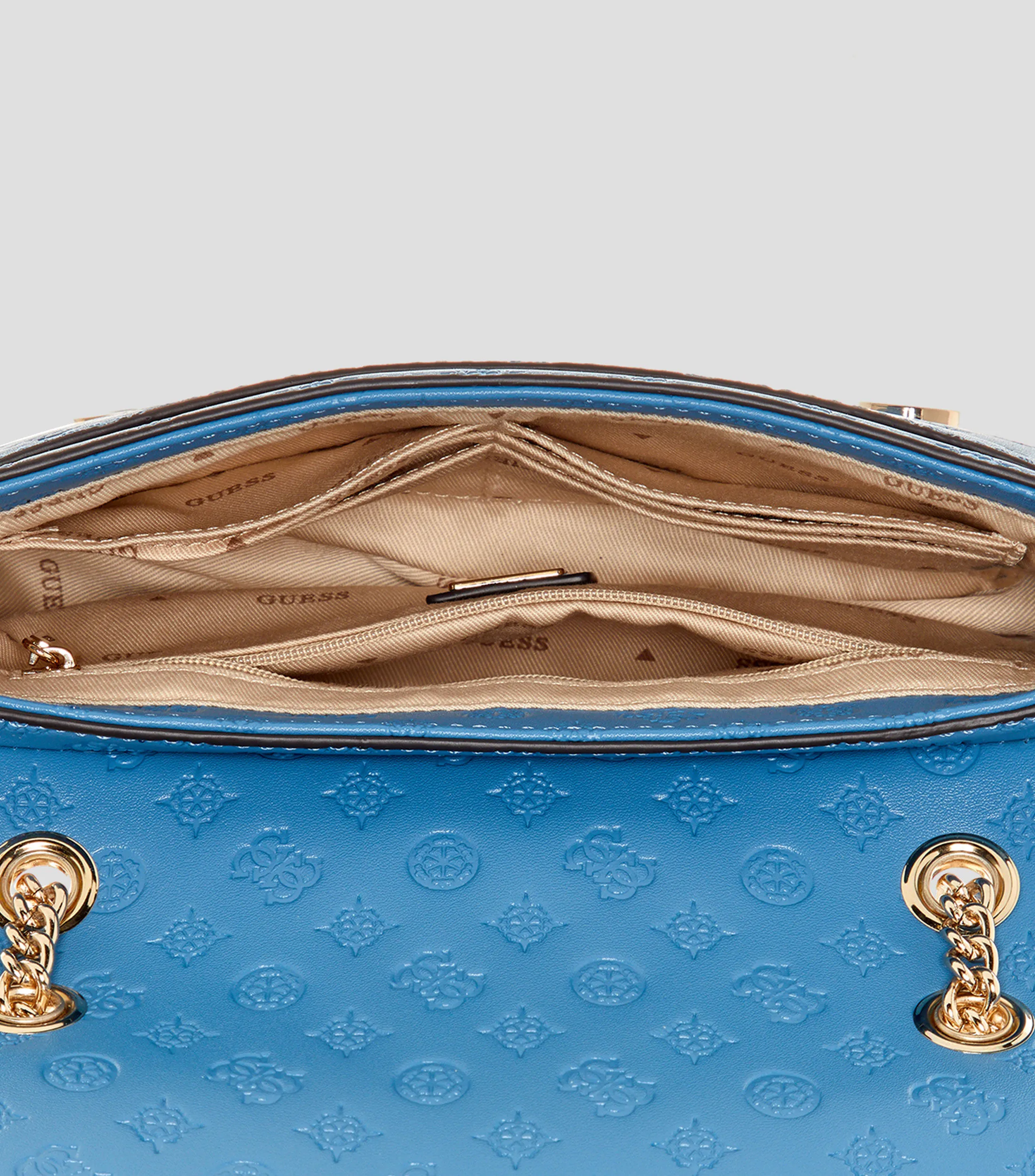 Guess Bolso crossbody azul Arlena Logo Convertible Monogram Mujer