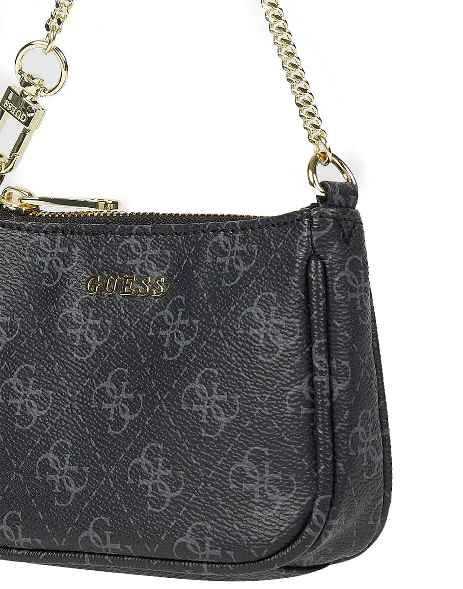 Guess Bolso sintético con correa de cadena para mujer en carbón