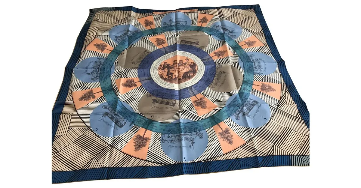 Hermès ómnibus y remix de juegos de damas blancas Azul marino 