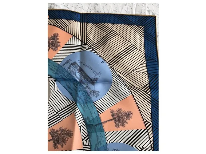 Hermès ómnibus y remix de juegos de damas blancas Azul marino 