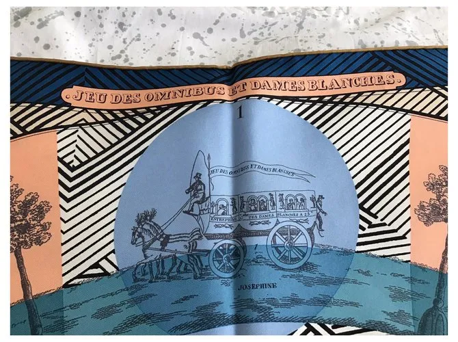 Hermès ómnibus y remix de juegos de damas blancas Azul marino 