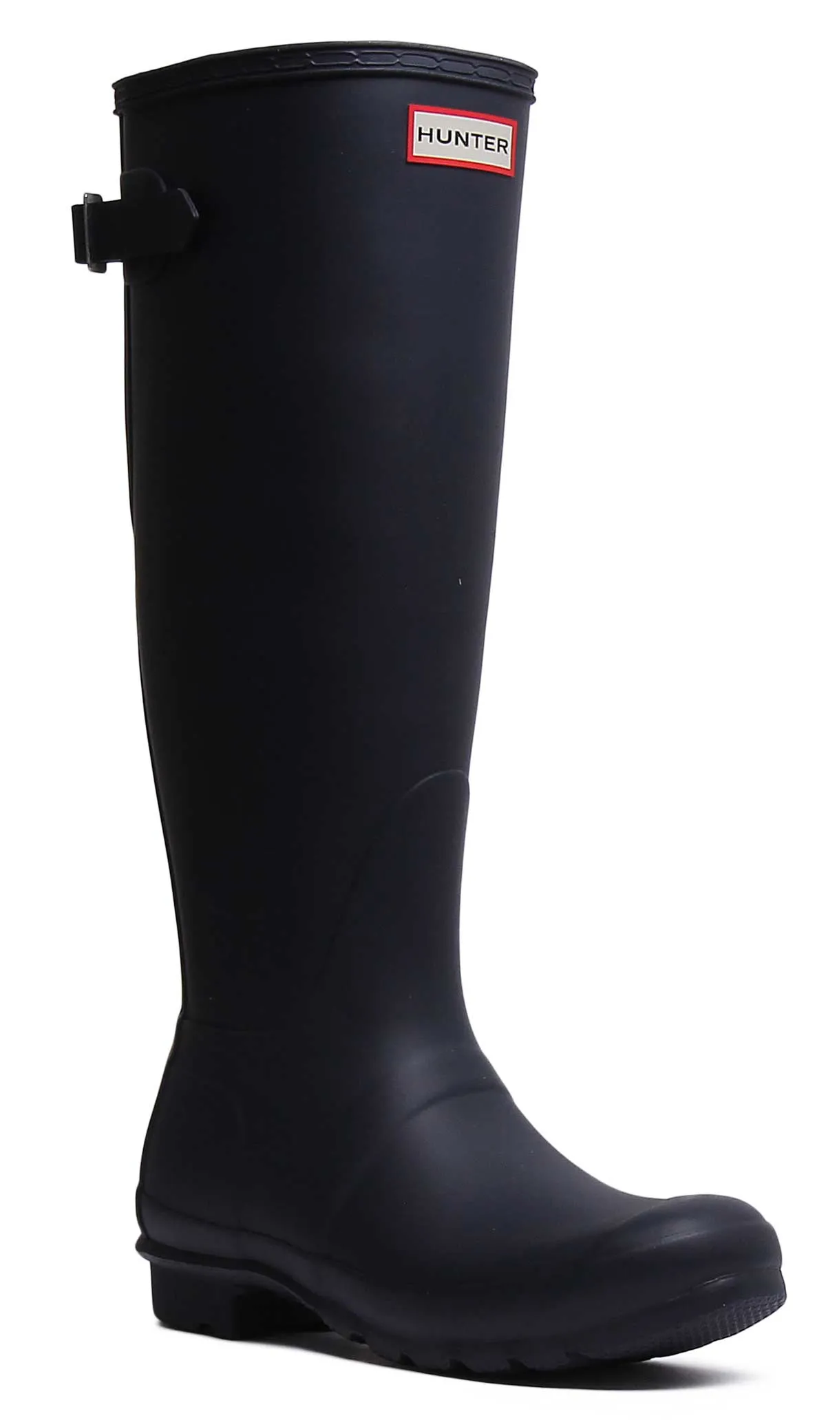 Hunter Original Bota alta ajustable para mujer en marino