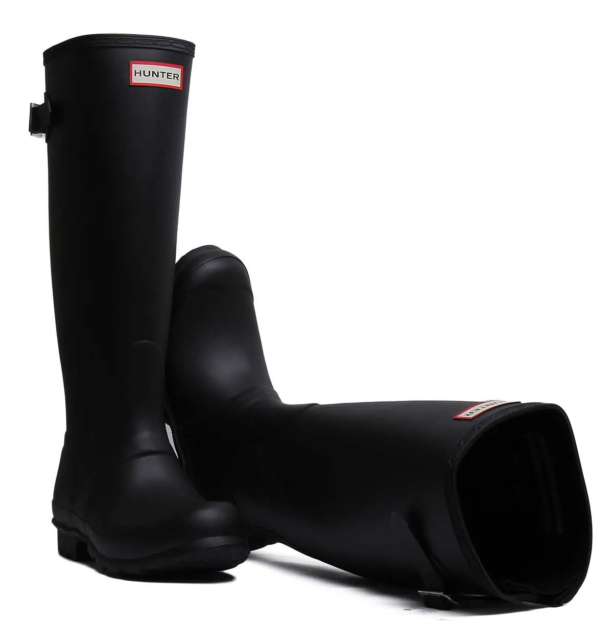 Hunter Original Bota alta ajustable para mujer en marino