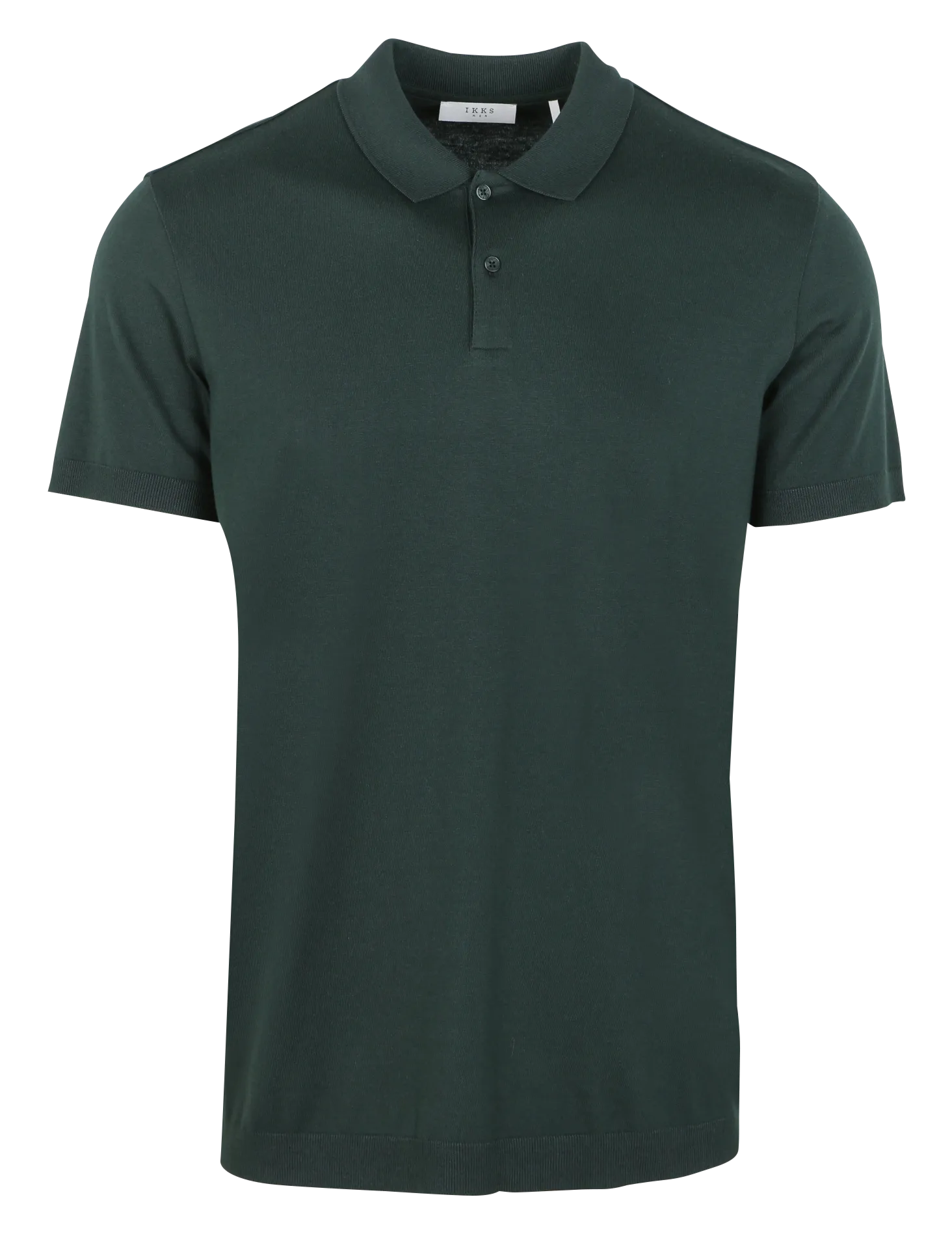 IKKS Polo de corte regular en mezcla de algodón en verde