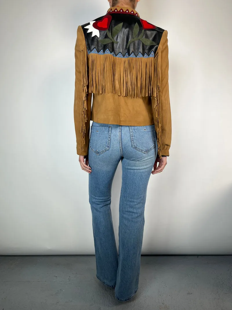JAZMIN CHEBAR Chaqueta Flecos Cuero