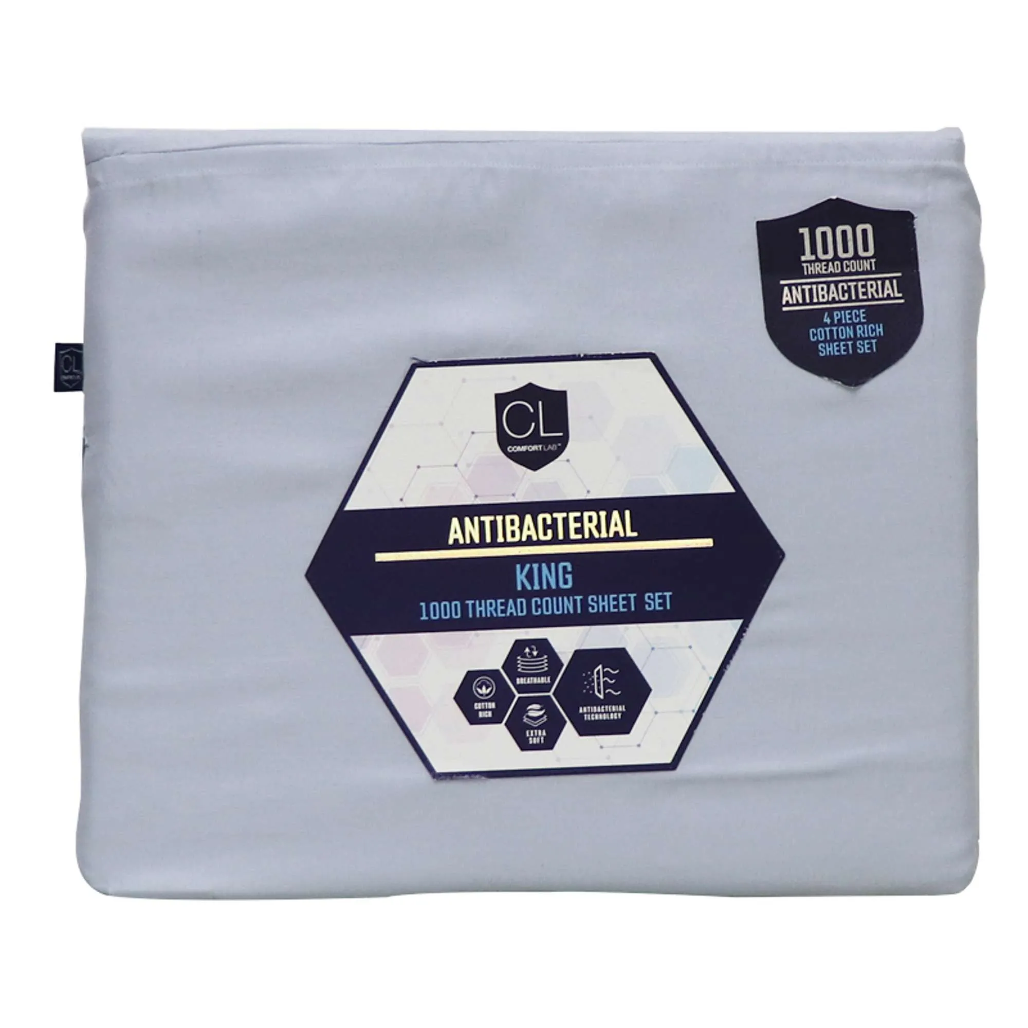 Juego De Sábanas Antibacterial King 4 Piezas