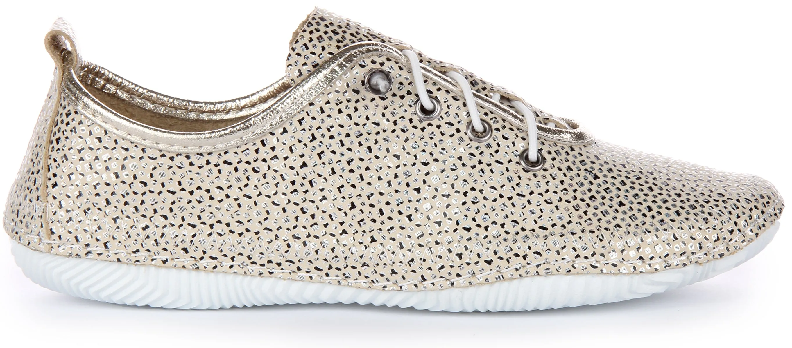 JUSTINREESS Lita Zapatillas casual de piel para mujer en marino