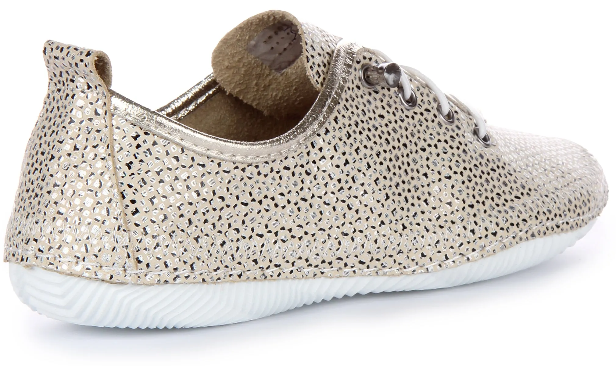 JUSTINREESS Lita Zapatillas casual de piel para mujer en marino