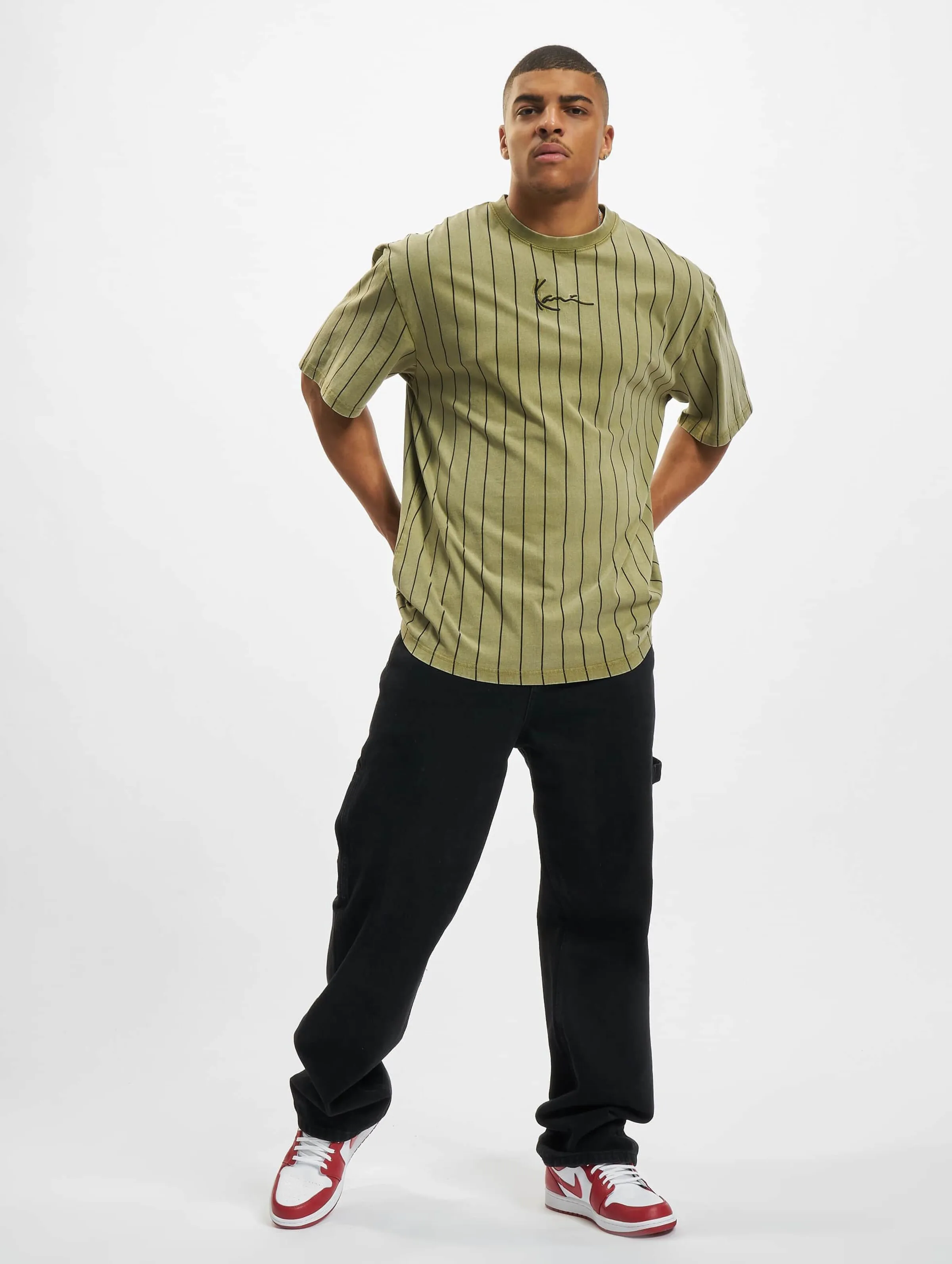 Karl Kani Small Signature Washed Pinstripe