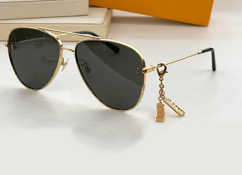 Las gafas de sol de encanto piloto Gold Metal Brown Mujeres Gafas de sol de moda de verano Sunnies Gafas de Sol Sonnenbrille Sun