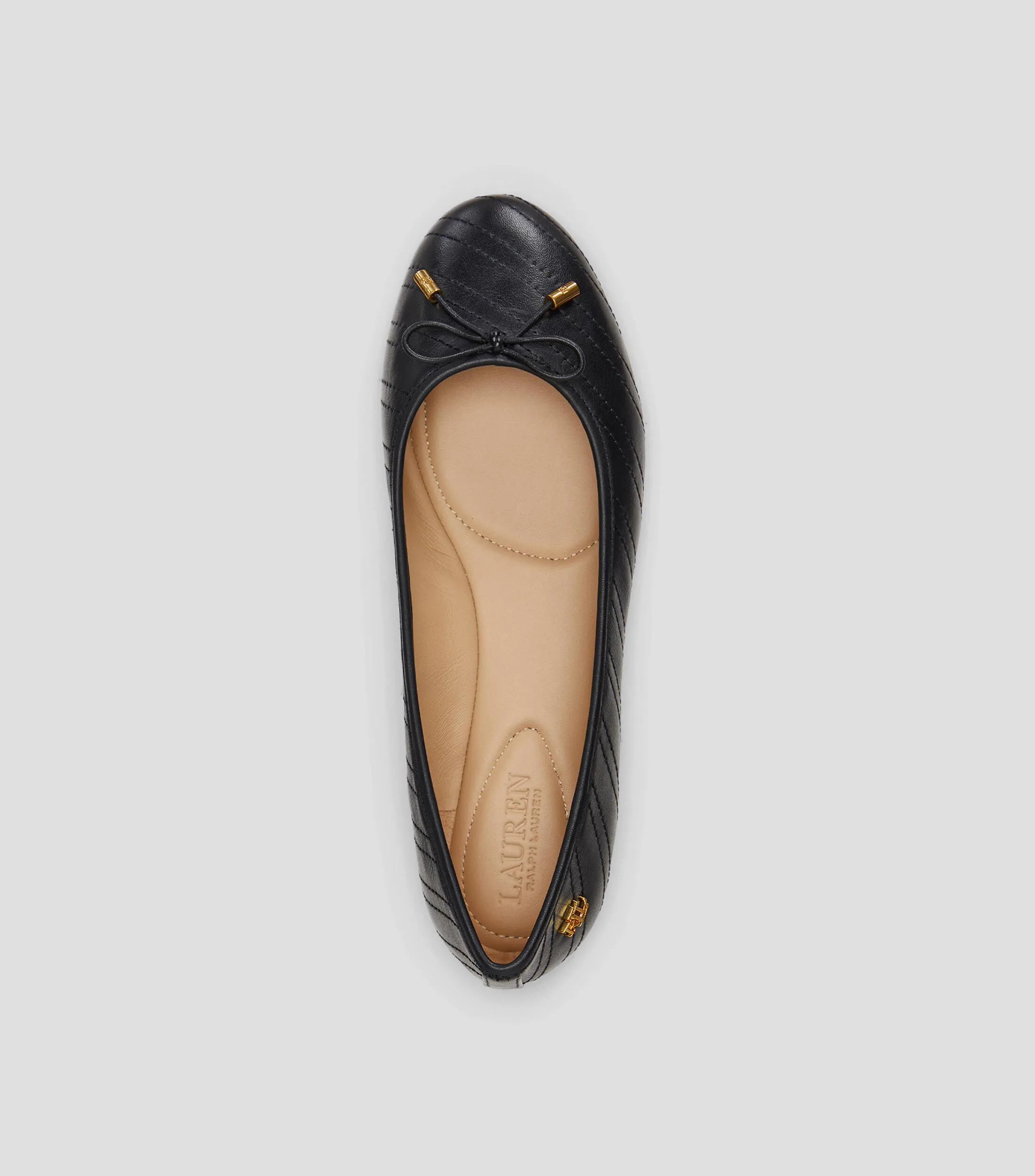 Lauren Ralph Lauren Flats Jayna en piel con logo Mujer