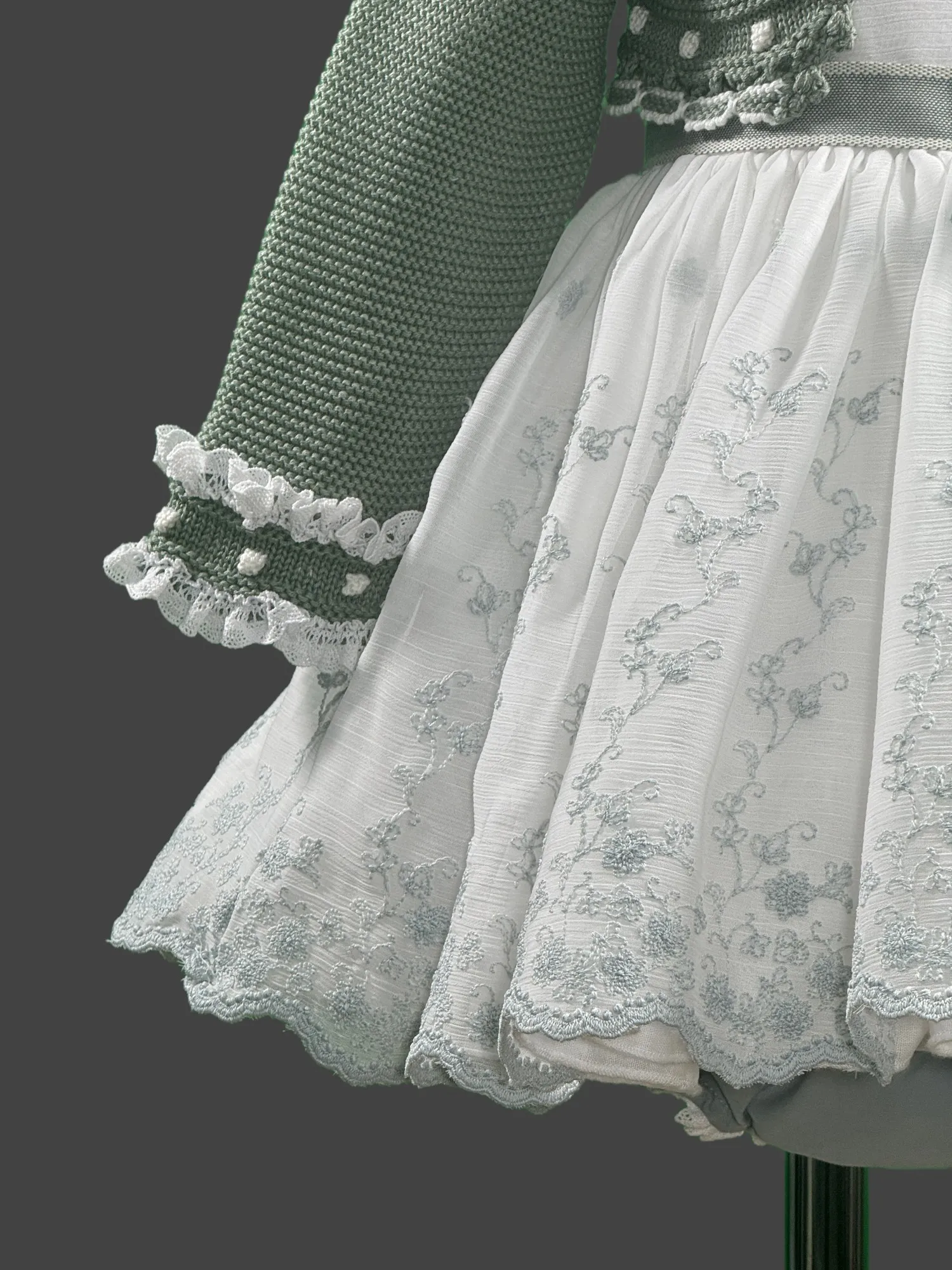 Lolittos set for girls three pieces. Special ceremony Guipure Collection