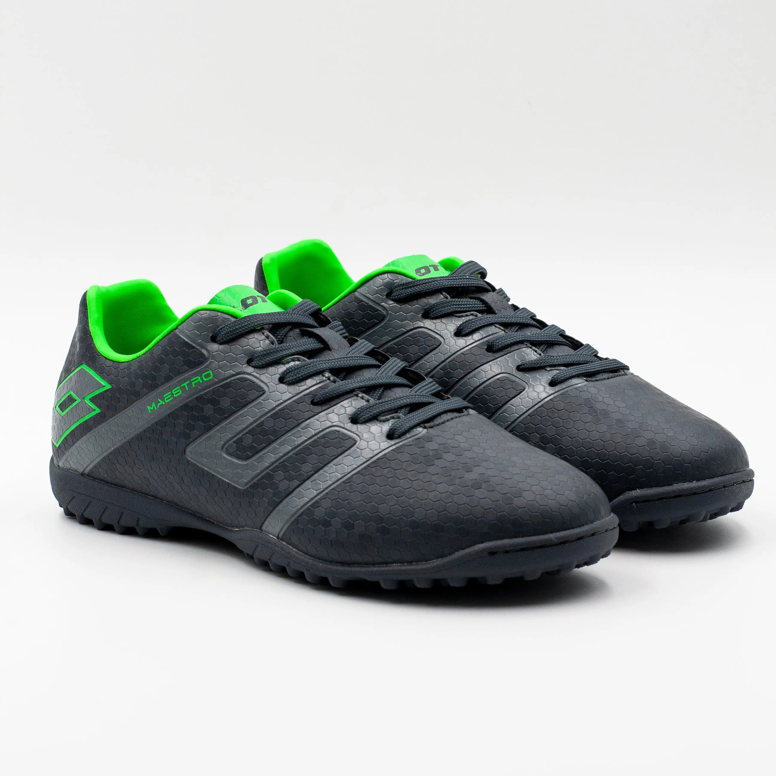 Lotto Maestro Zapatilla Baby Futbol con cordon color gris y verde