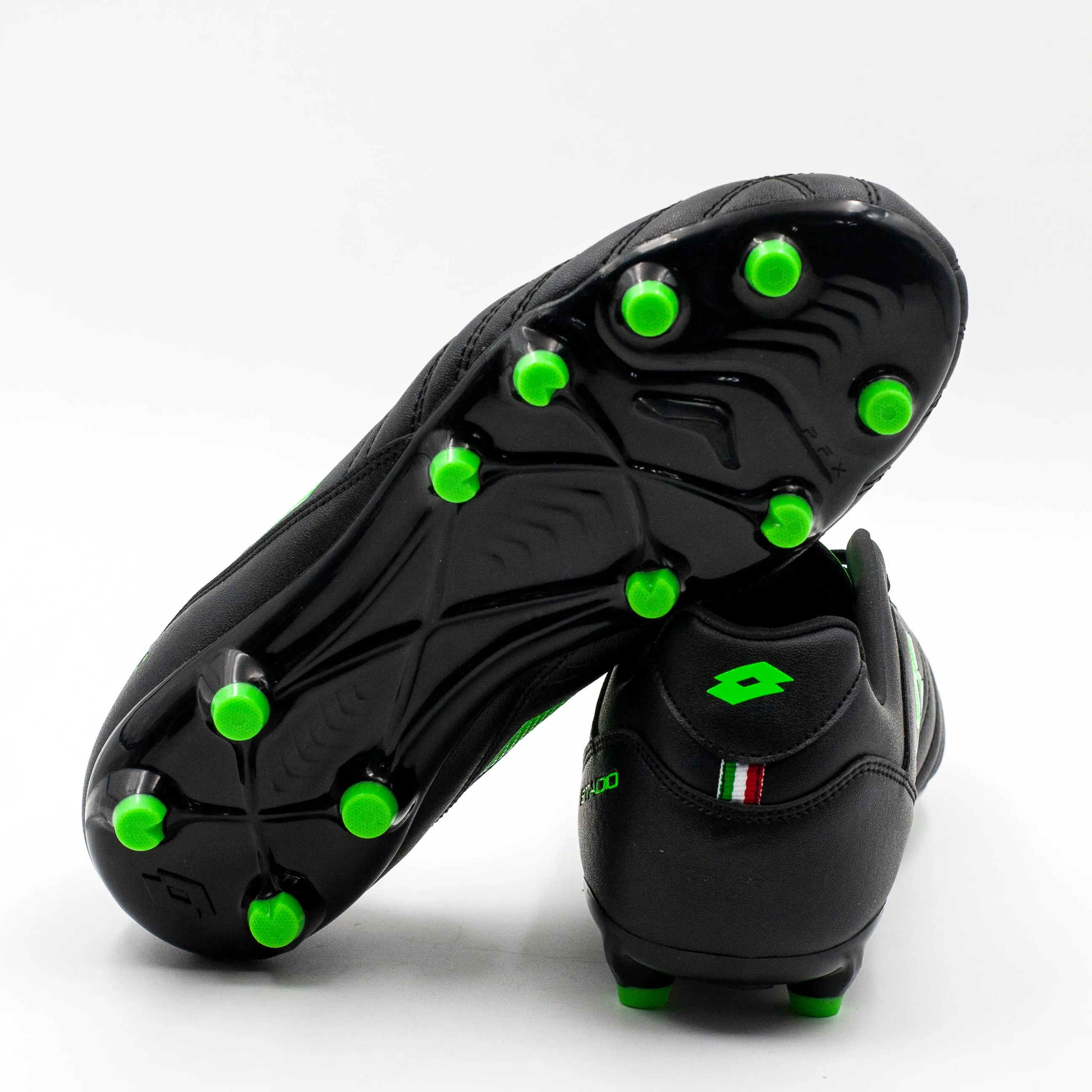 Lotto Stadio 705 JR Chuteador Juvenil con cordon Negro y verde