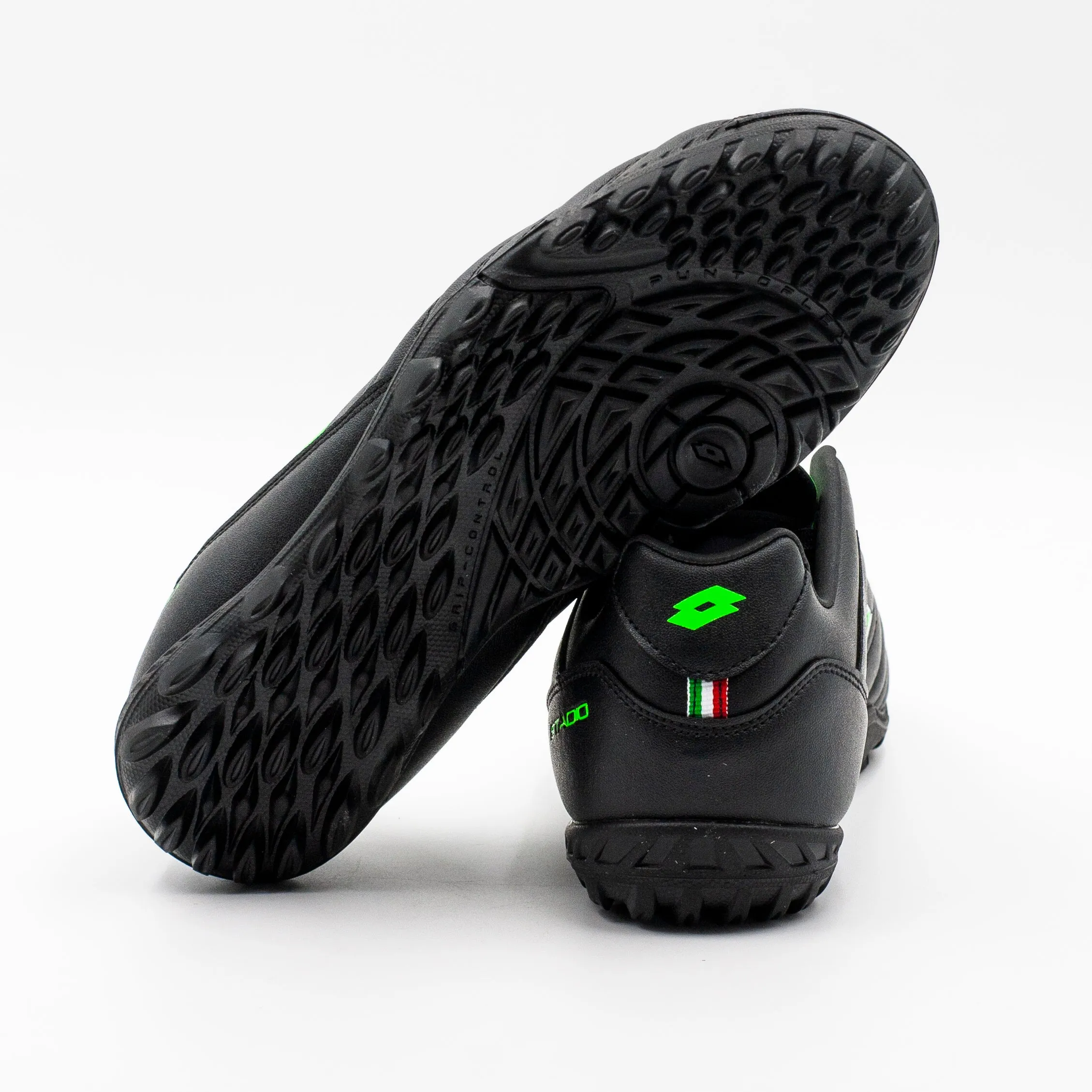 Lotto Stadio 705 zapatilla Baby Futbol Juvenil color Negro Verde