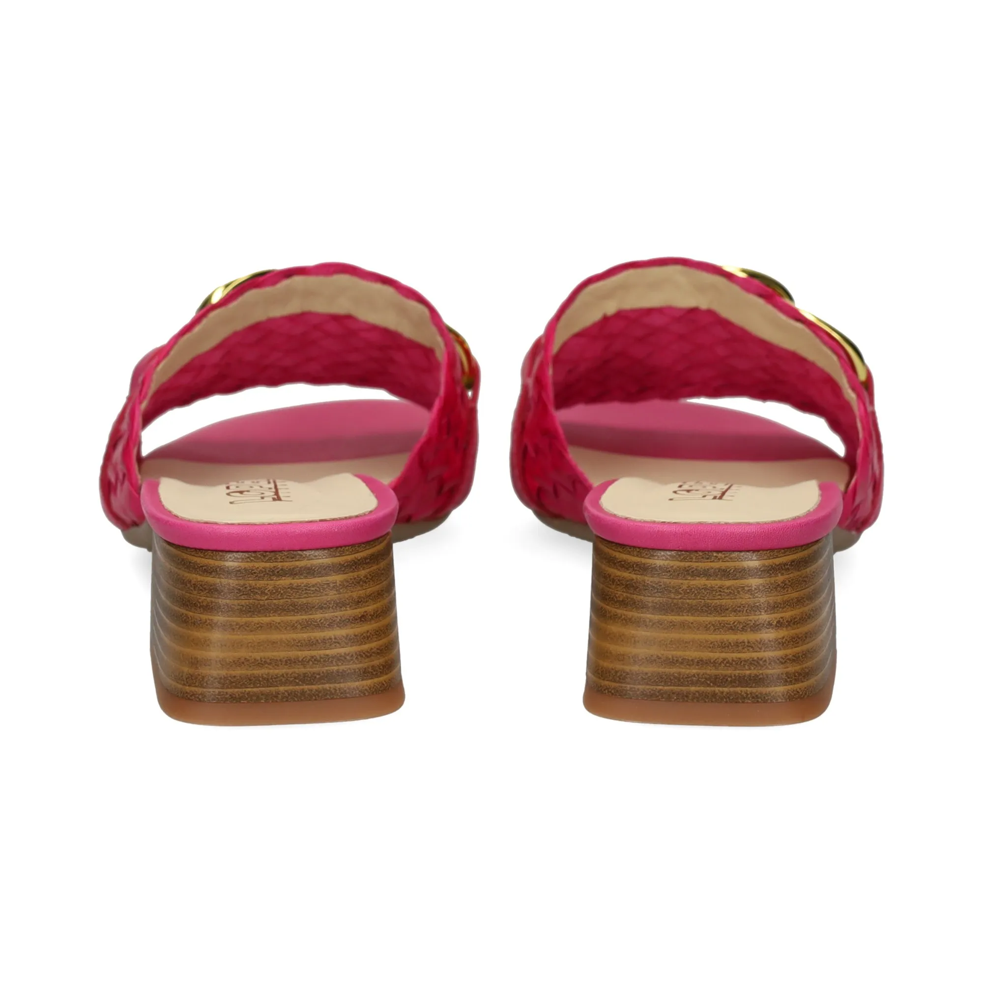 LÓPEZ Sandalias con tacón de Mujer 604 FUXIA