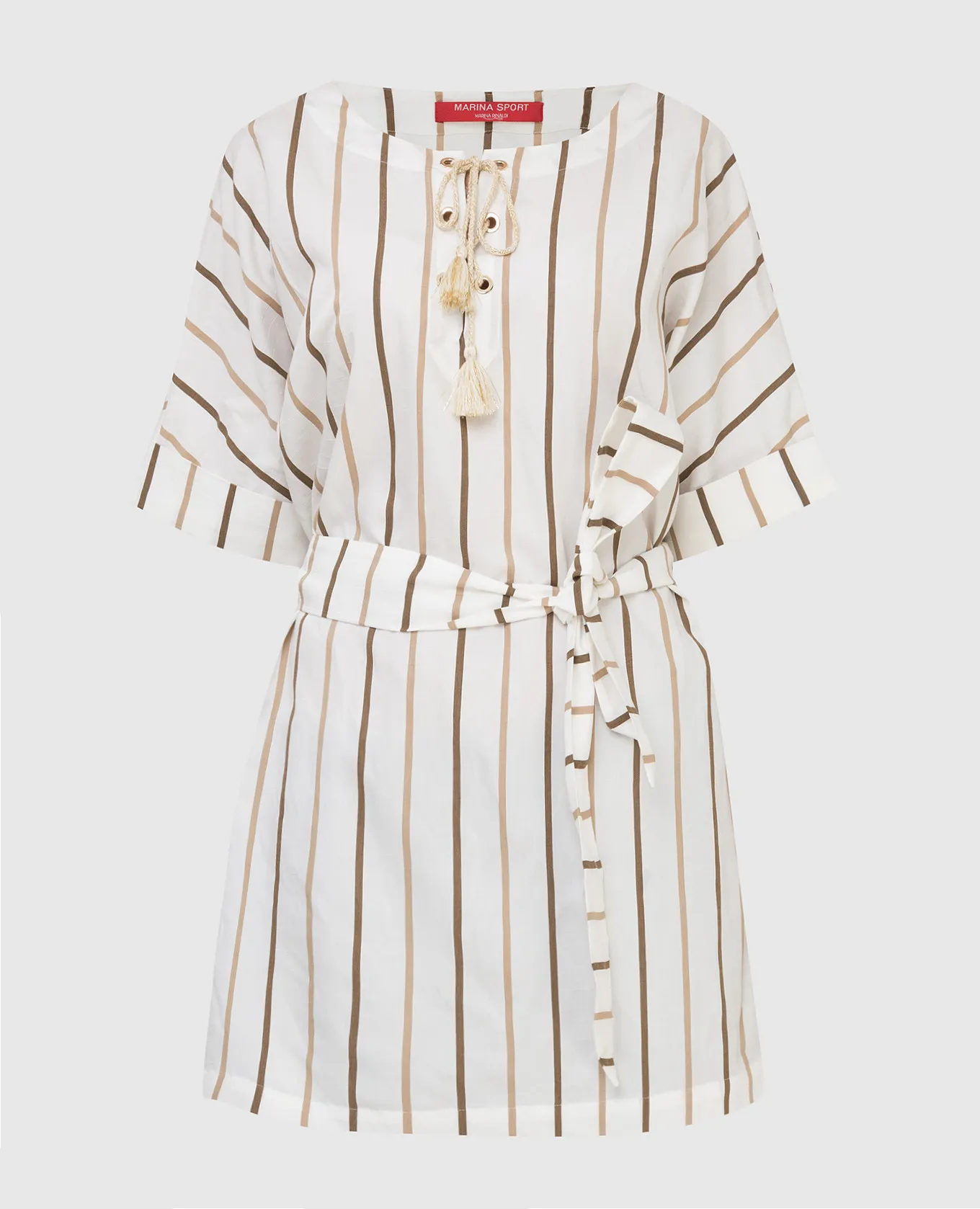 Marina Sport by Marina Rinaldi White striped tunic