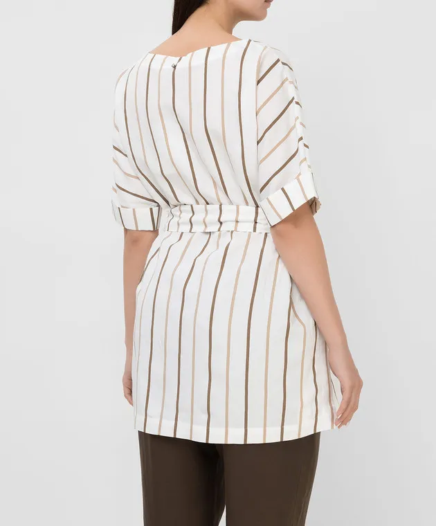 Marina Sport by Marina Rinaldi White striped tunic