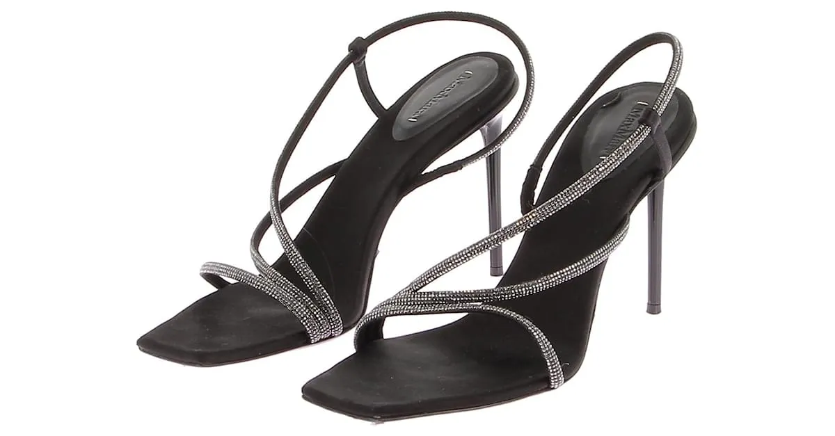 MAX MARA Sandalias T.EU 40 Cuero Negro 