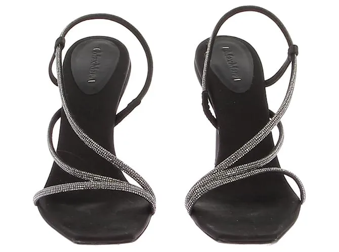 MAX MARA Sandalias T.EU 40 Cuero Negro 