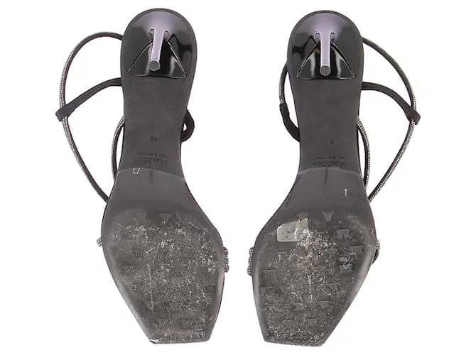 MAX MARA Sandalias T.EU 40 Cuero Negro 