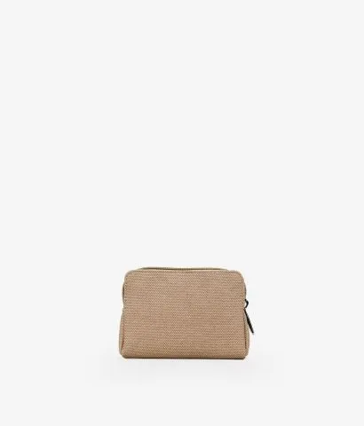 Monedero beige con logo
