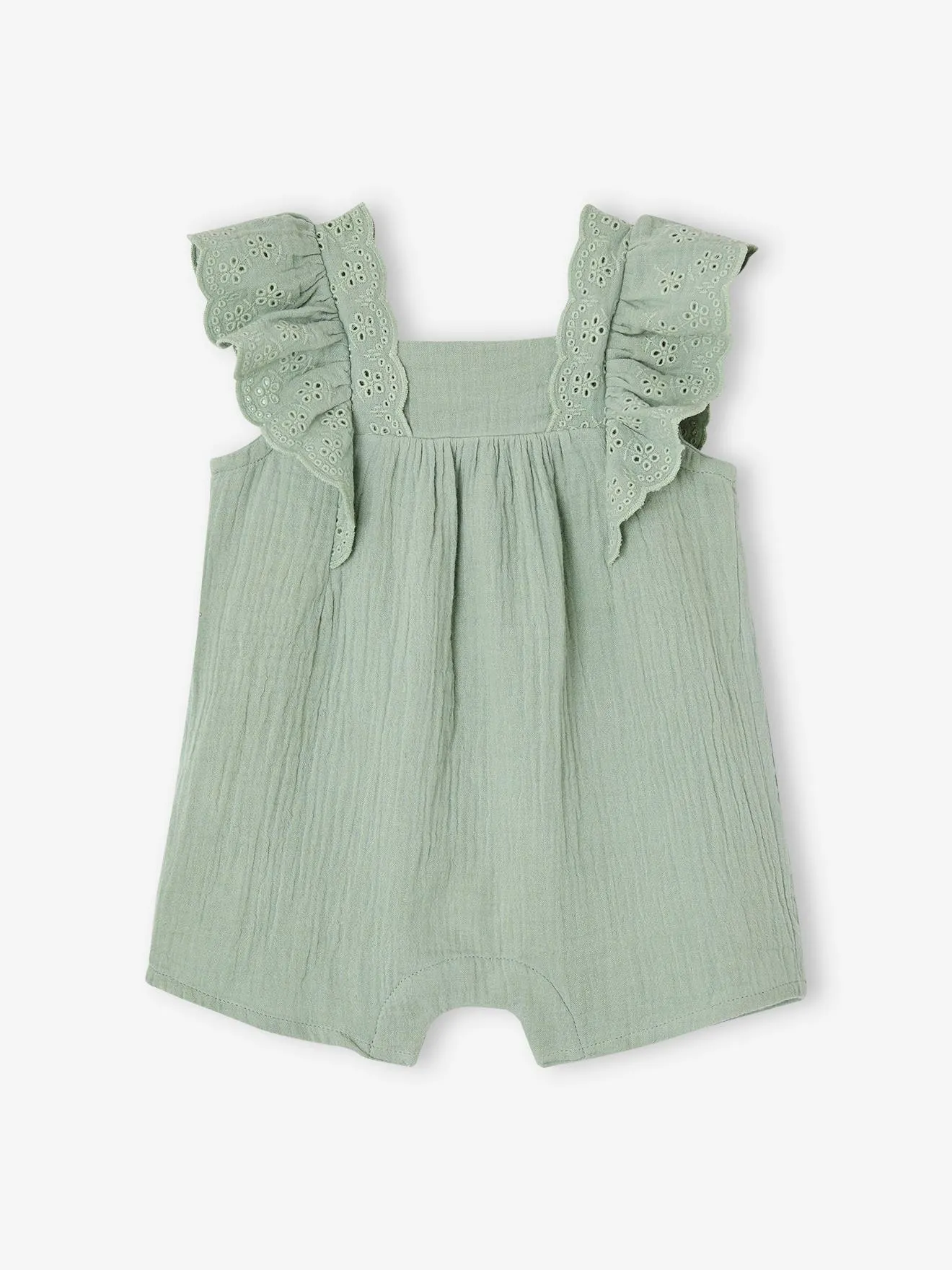 Monoshort de gasa de algodón para bebé