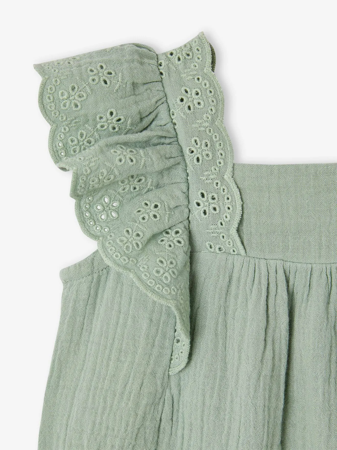 Monoshort de gasa de algodón para bebé