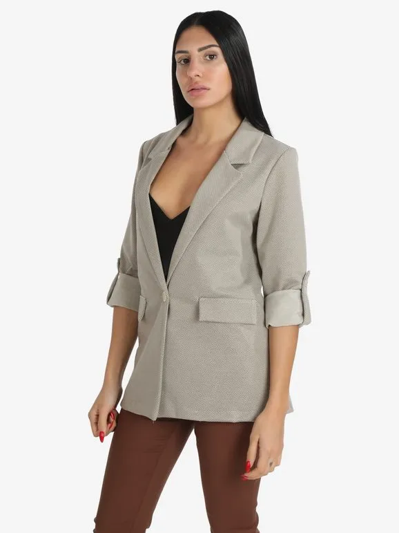 New Gj Blazer de mujer con botón