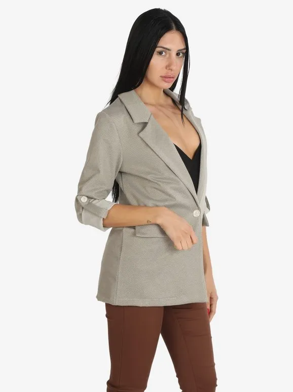 New Gj Blazer de mujer con botón