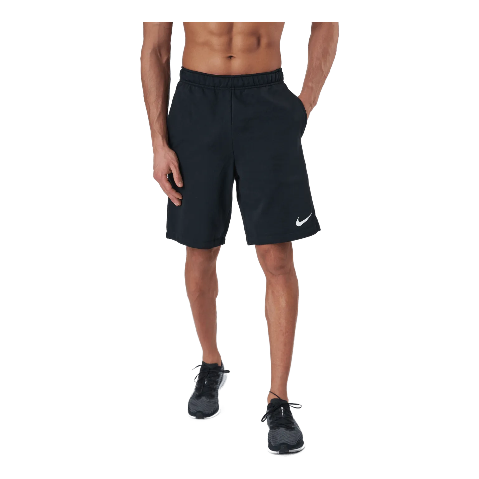 NIKE DRIFIT MEN'S TRAINING SHORTS BLACK/WHITE