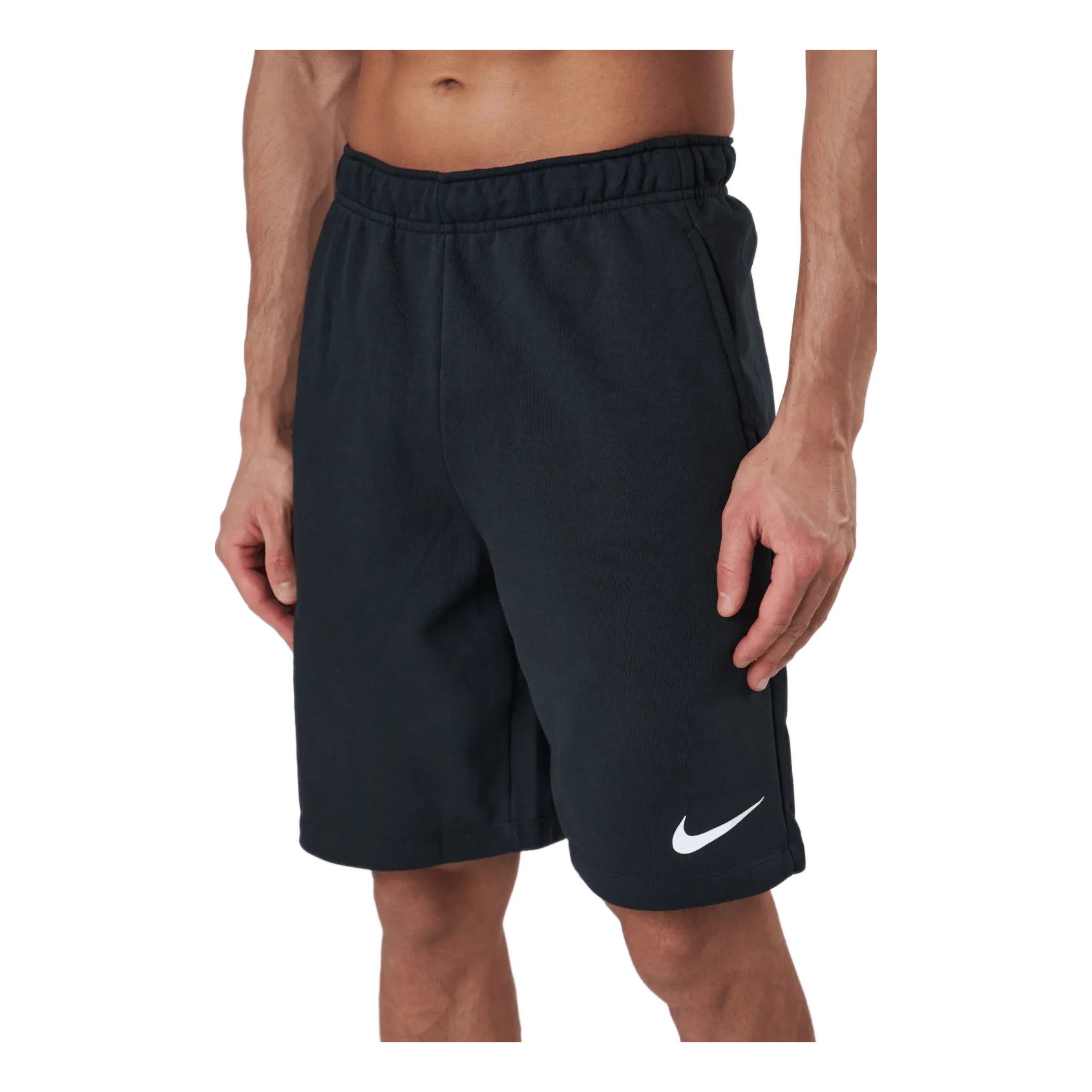 NIKE DRIFIT MEN'S TRAINING SHORTS BLACK/WHITE