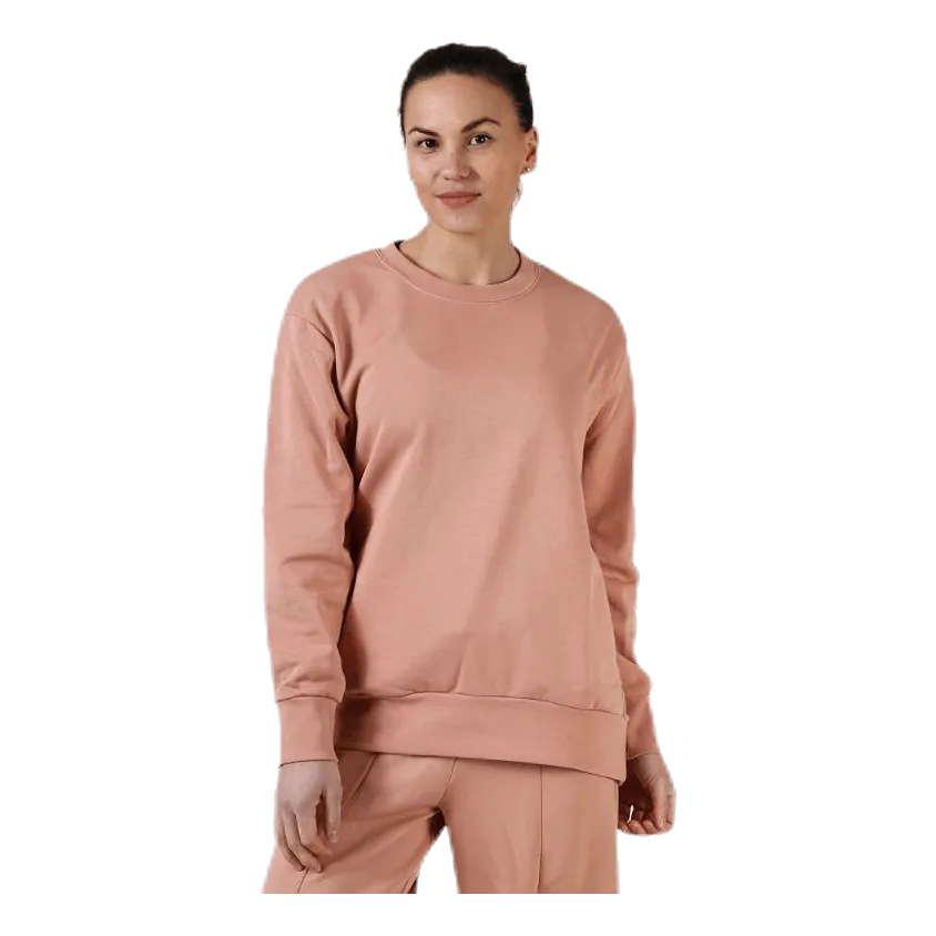 Nike Dry Top LS Crew Grx Pink/White