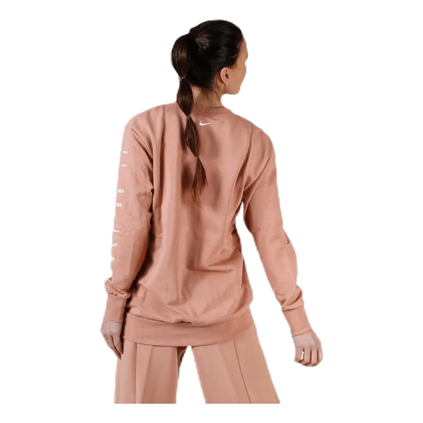 Nike Dry Top LS Crew Grx Pink/White