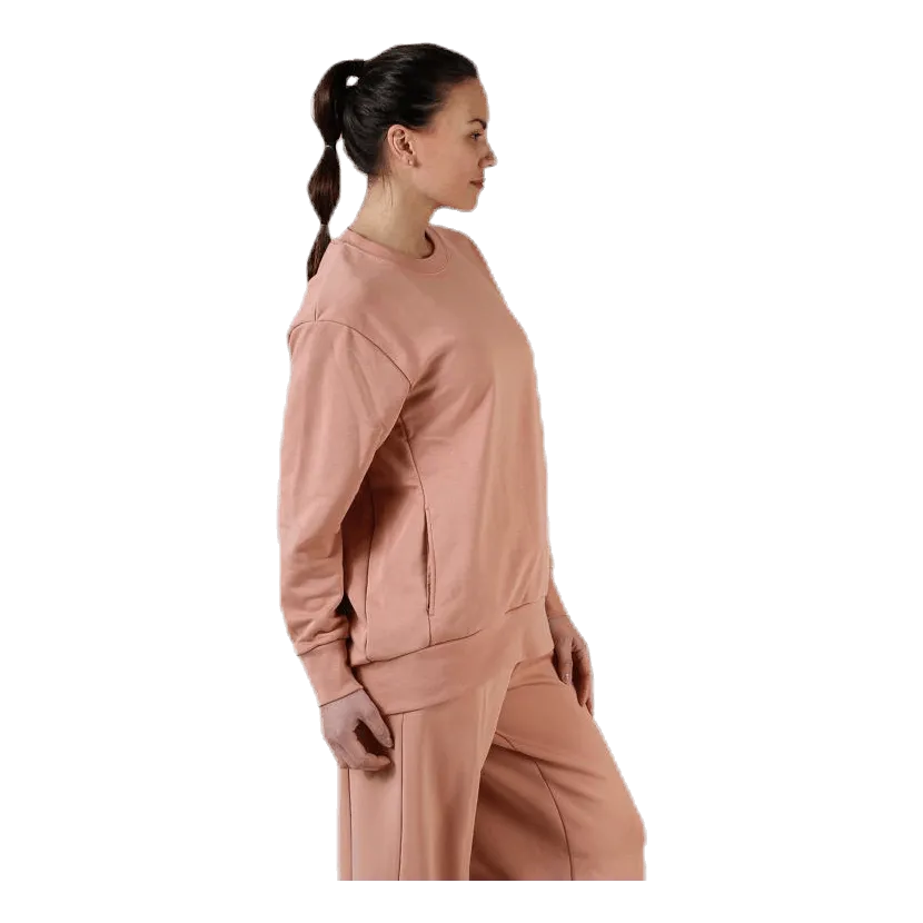 Nike Dry Top LS Crew Grx Pink/White