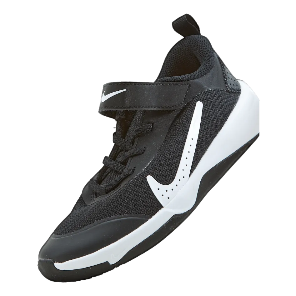 NIKE OMNI MULTICOURT LITTLE KIDS' SHOES BLACK/WHITE