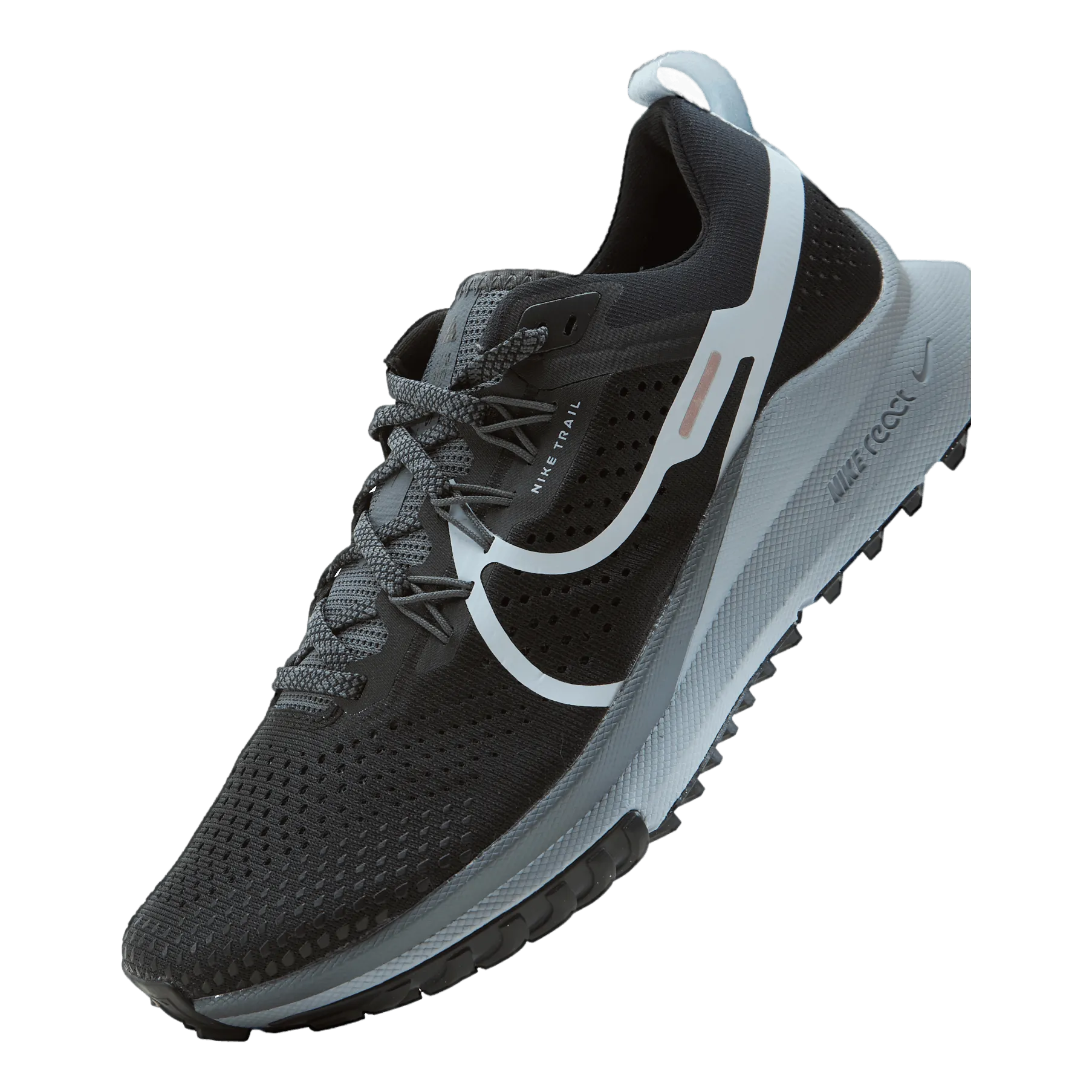 NIKE REACT PEGASUS TRAIL 4 MEN'S TRAIL RUNNING SHOES BLACK/AURADARK GREYWOLF GREY