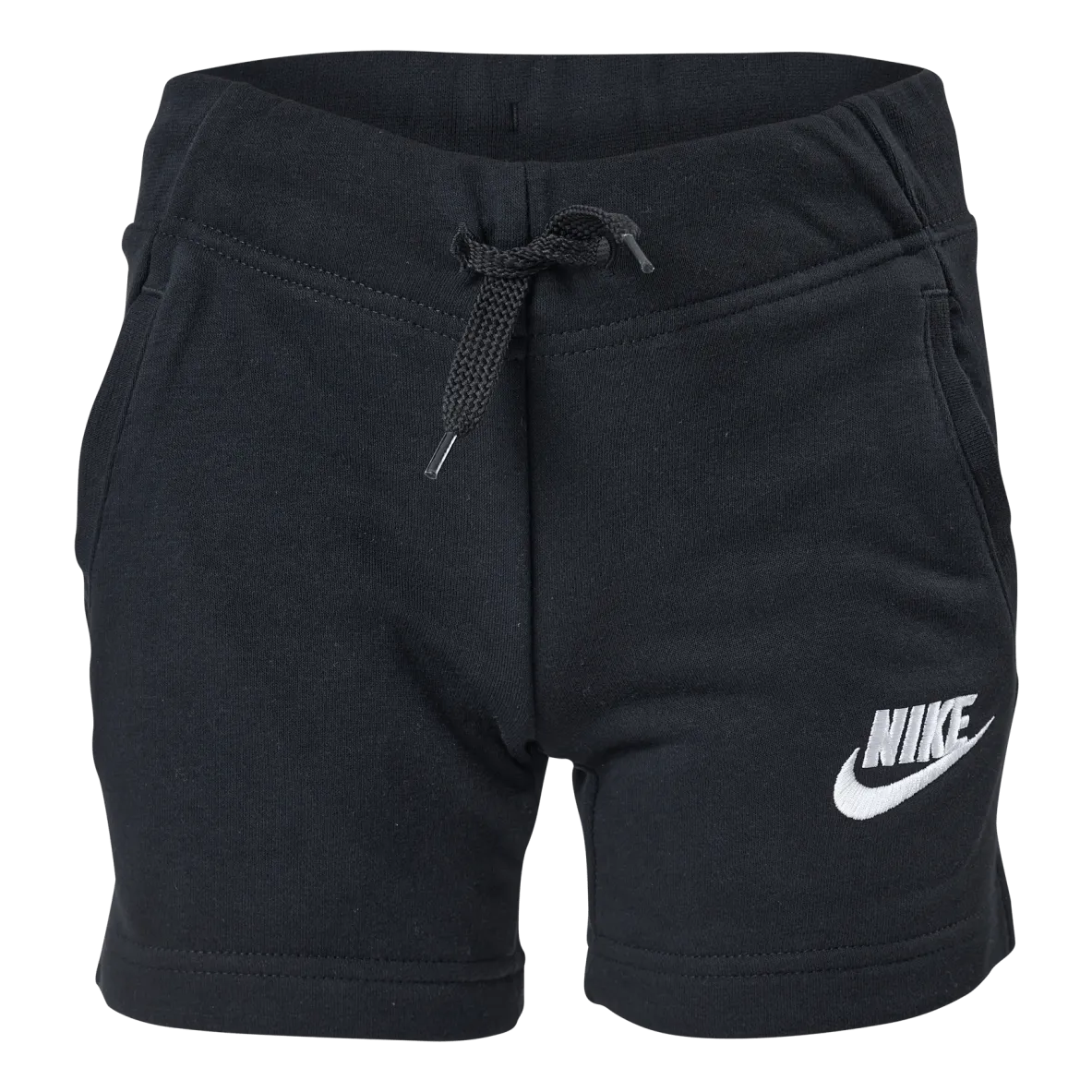Nike Sportswear Club Big Kids' (Girls') French Terry Shorts BLACK/WHITE