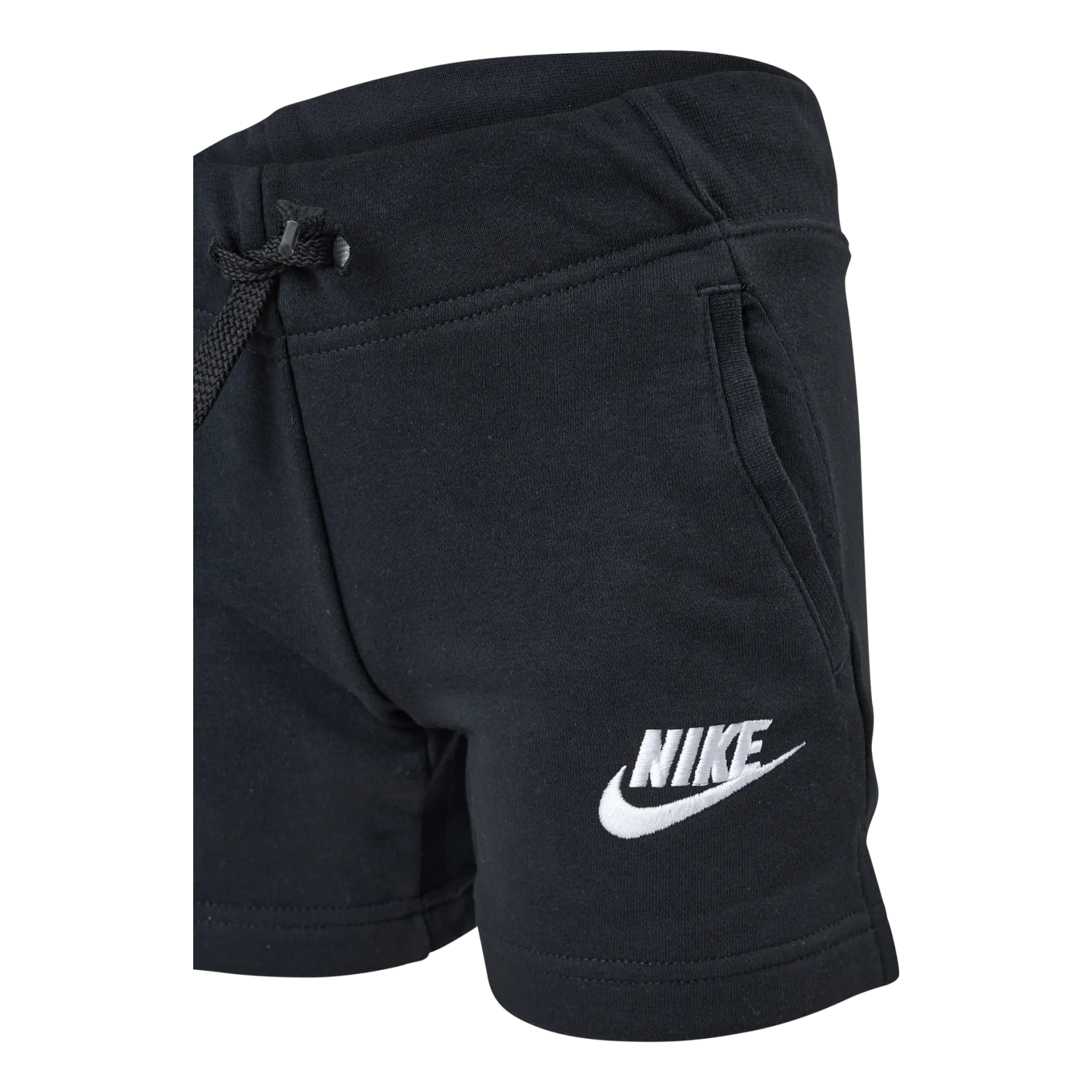 Nike Sportswear Club Big Kids' (Girls') French Terry Shorts BLACK/WHITE